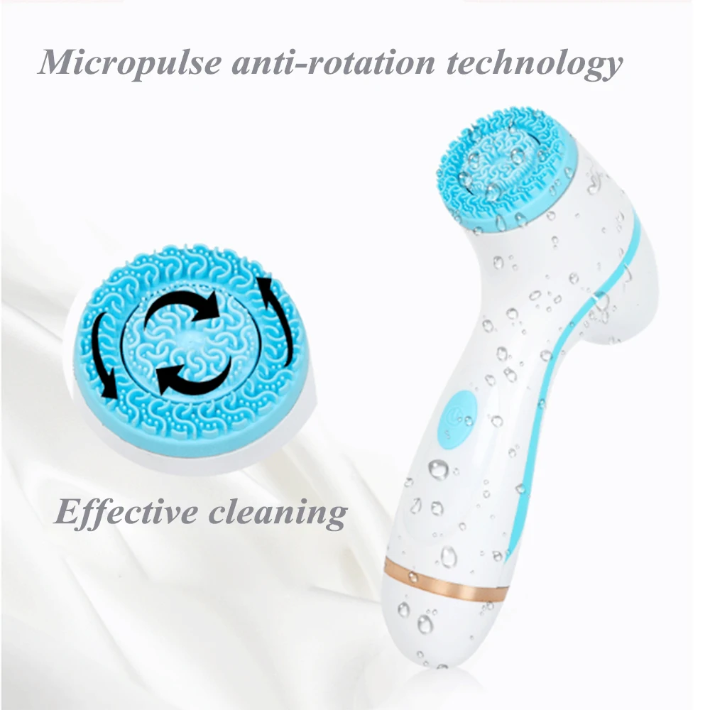 Facial Cleansing Brush Sonic Nu Face Spin Brush Set Galvanica Facial Spa System For Skin Deep Cleaning Remove Blackhead Machine 5