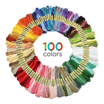 

Punch Needle Embroidery Set Craft Tools Set with 100 Colors Threads for DIY Sewing and Cross Stitch Project XHC88