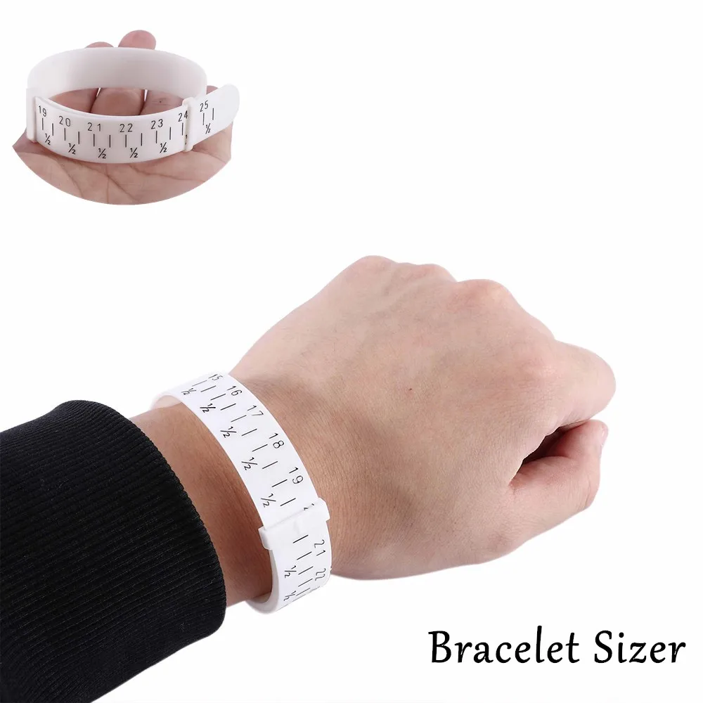 1Pc Bracelet Sizer Plastic Wristband Measuring Tool Bangle Jewelry Making GauBW