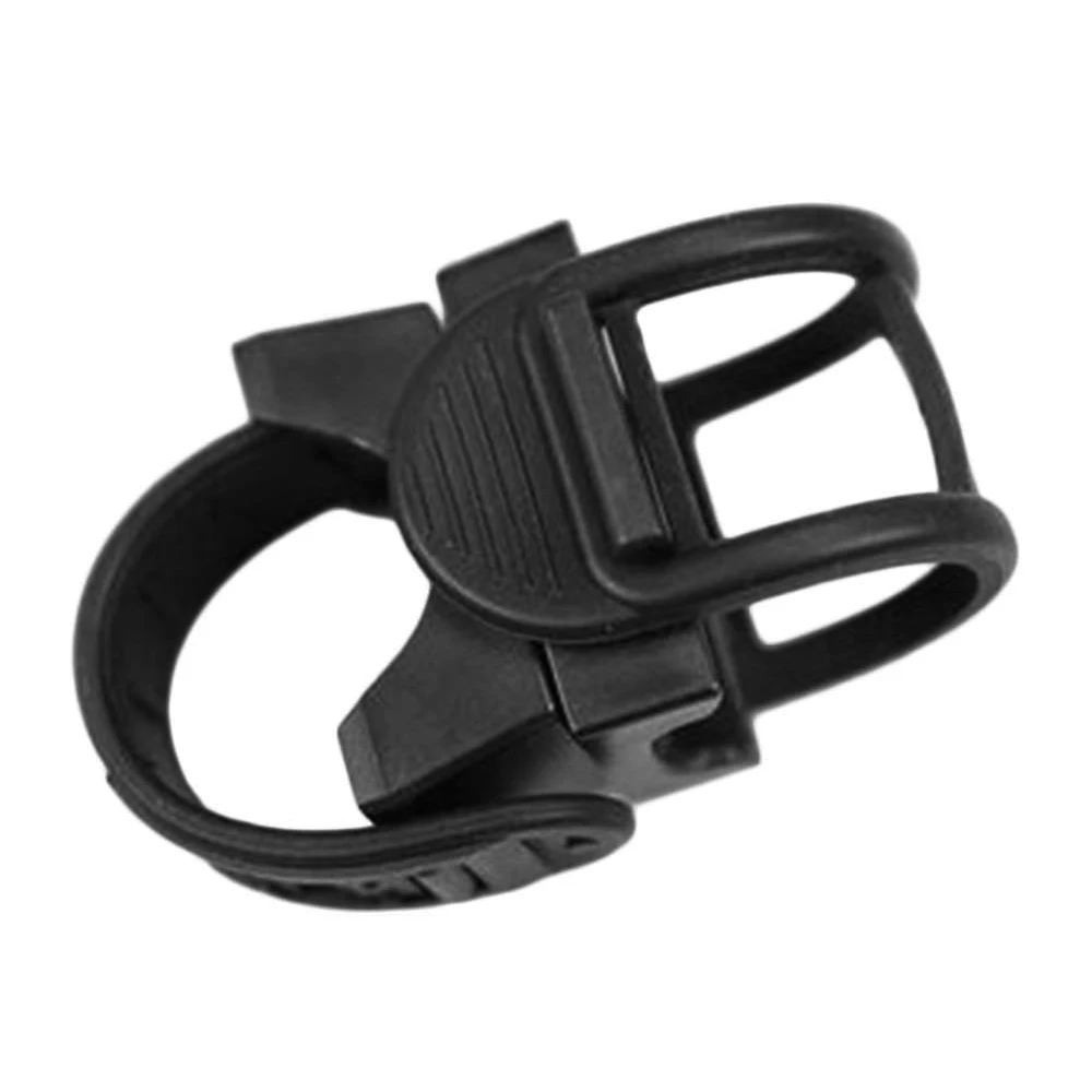 Excellent Portable Bicycle Clip Electric Motorcycle Bicycle Light Clip Flashlight Bracket Silicone Outdoor Practical Black Movement 2