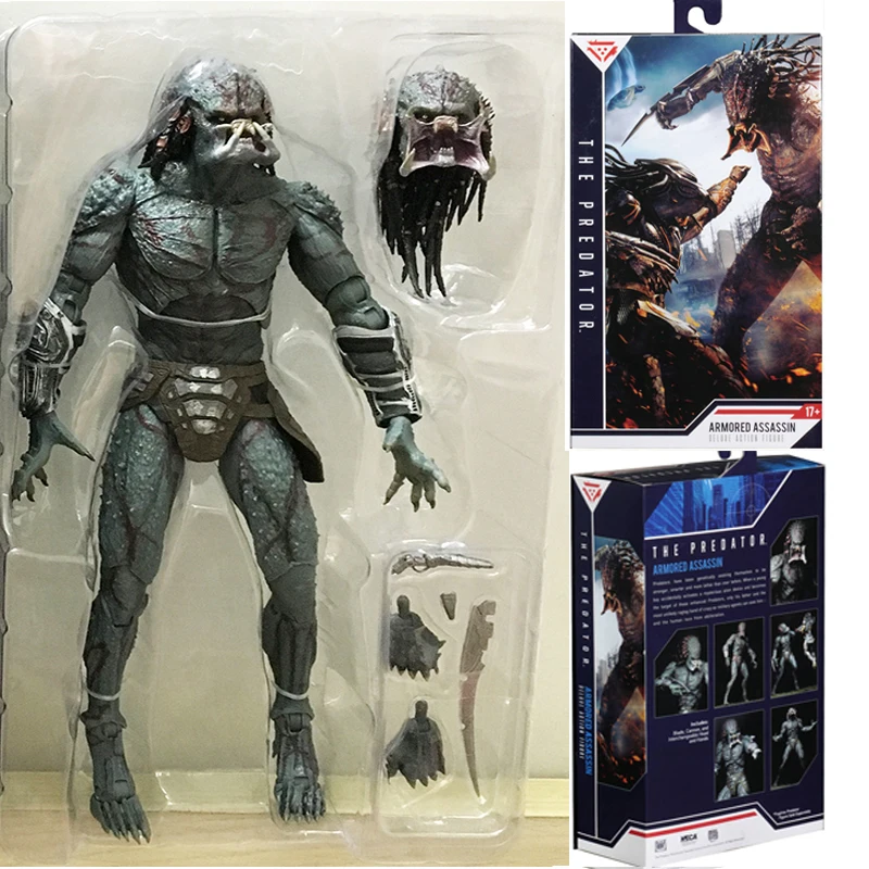 

26CM Original NECA The Predator Armored Assassin Action Figure Toy Doll Christmas Gift