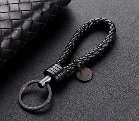 Retro Leather Rope Weave Braided Strap Keychain Keyring Car Key Chain Ring Key Fob Sling Jewelry Gift