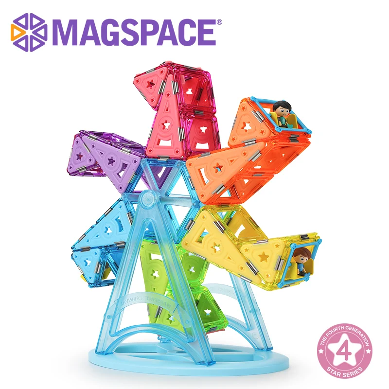 MAGSPACE, новинка 110 шт., магнитные блоки, развивающие строительные игрушки, Строительный набор, магнитный дизайнерский набор для детей, Подарочная Магнитная игрушка