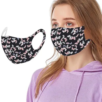

1PC Unisex Cute Printing PM2.5 Outdoor Mouth Mask Washable Reuse Face Mask Pollution Cover Face Masks Washable Cotton Mask