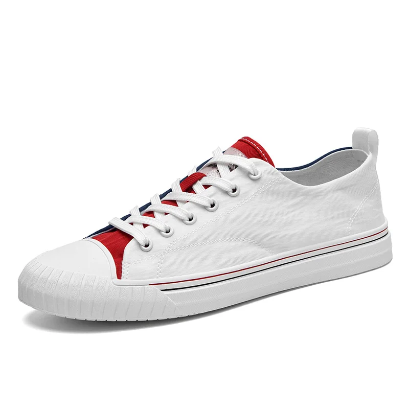 SUROM; Роскошная брендовая мужская парусиновая Повседневная обувь; Классическая обувь - Цвет: S2930 White blue