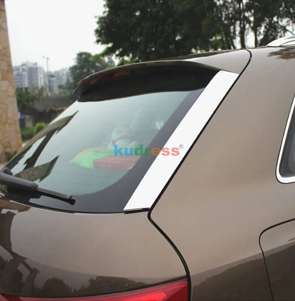 Для Audi Q3 2013 хромированные аксессуары стойки C Защита от солнца на заднее стекло авто боковой декоративное покрытие оконные наличники украшения 2 шт./компл