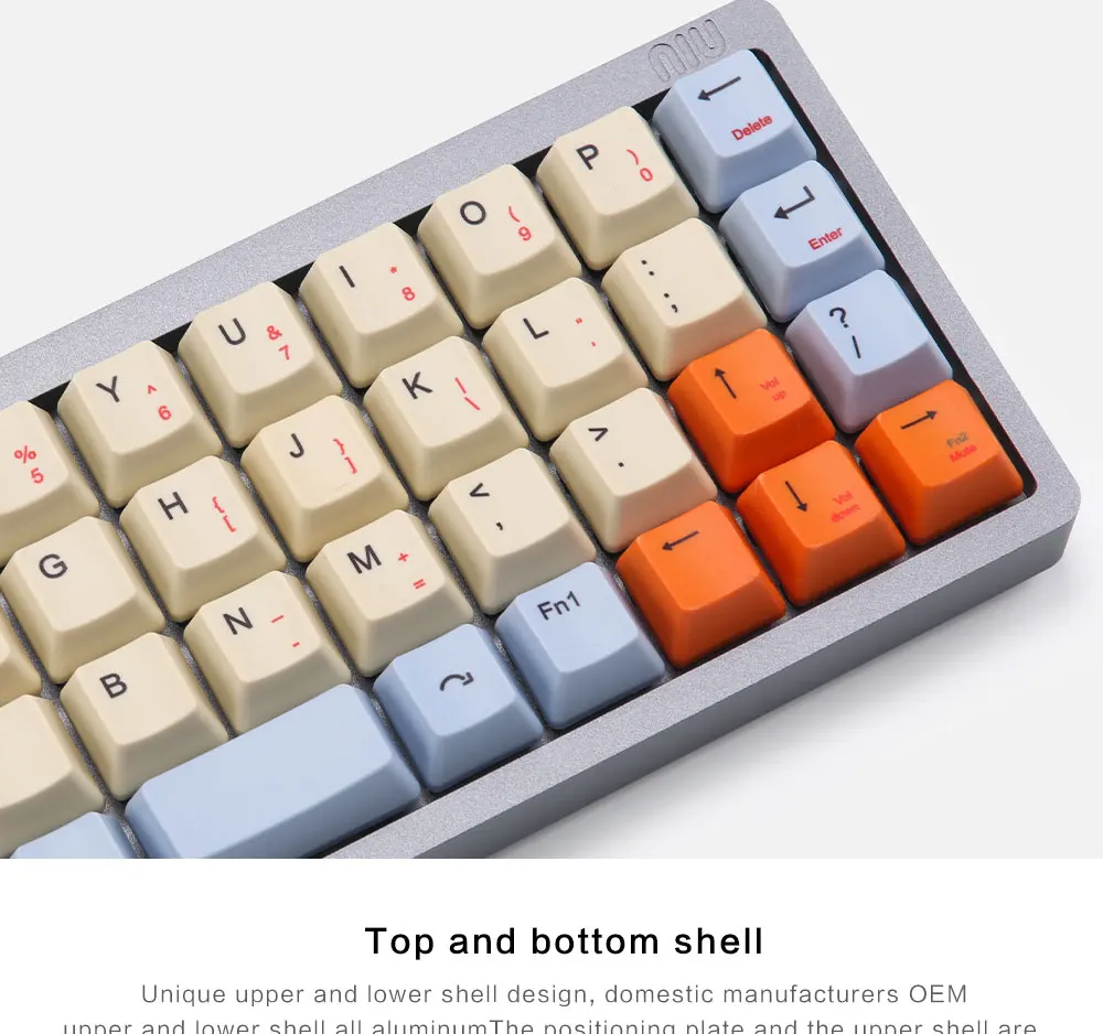 Полностью собранная клавиатура NIU40 с переключатель Cherry и колпачки для ключей