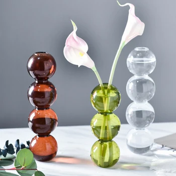 

Crystal Ball Bubble Glass Vase Flower Arrangement Hydroponics Ball Glass Art Flower Ware Aquatic Plant Vase Home Decor