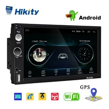 Hikity 2din Andriod 8,1 автомобильный мультимедийный плеер gps навигация Bluetooth " MP5 плеер Wifi зеркальная ссылка USB автомобильное аудио-Радио стерео