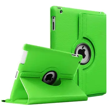 

For iPad 2 3 4 Cover 360 Degrees Rotating PU Leather Case for Apple iPad 2 3 4 Stand Holder Cases Smart Tablet A1395 A1396 A1430