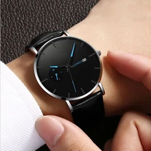 Ginebra Simple hombres relojes de cuarzo moda pulsera de aleación de reloj banda