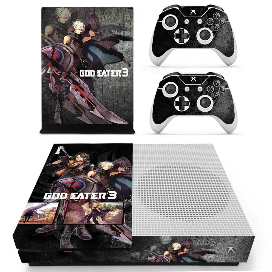 God Eater стикер s для Xbox One S кожа Виниловая наклейка Pegatina для Xbox one тонкая консоль и два контроллера шкуры