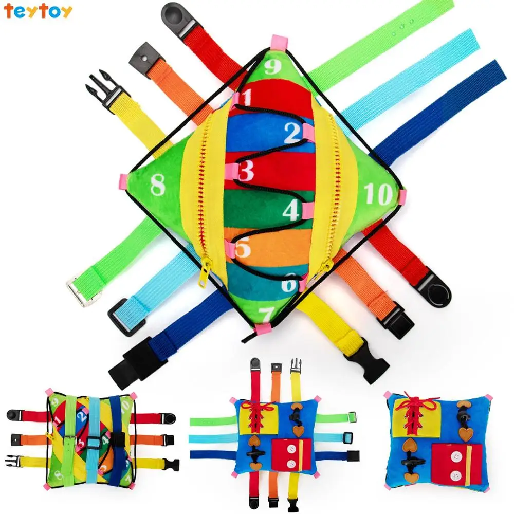 Игрушечная доска teytoy для малышей подушка с сенсорной пряжкой Детская