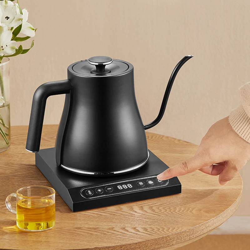 220V Electric Kettle 800ml Gooseneck Jug Hand brew Coffee Pot Thermo