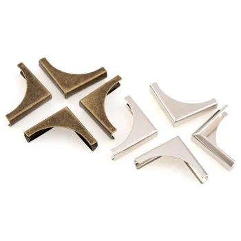 

Free Shipping 50 PCs Bronze/ silver tone Pattern Carved Metal Book Corner Albums Menus Folders Corner Protectors 28x20mm