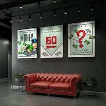 Monopoly Time is Money, Настенная живопись на холсте, постеры, принты, современная живопись, настенные картины для гостиной, украшение дома