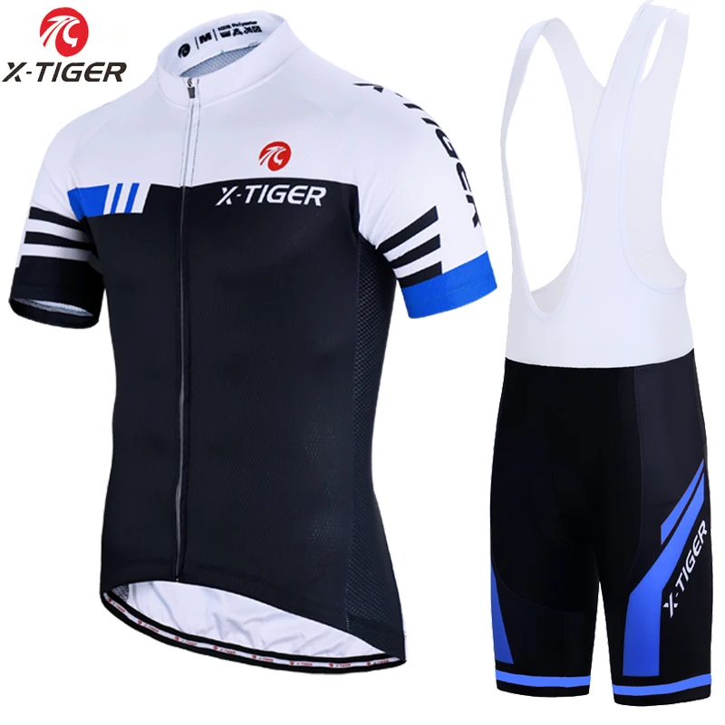 Conjunto de jersey de ciclismo para hombre X-TIGER Ciclismo de manga larga  con pantalones acolchados de gel 5D Conjunto de ropa de ciclismo de  bicicleta de carretera MTB – VastaGo