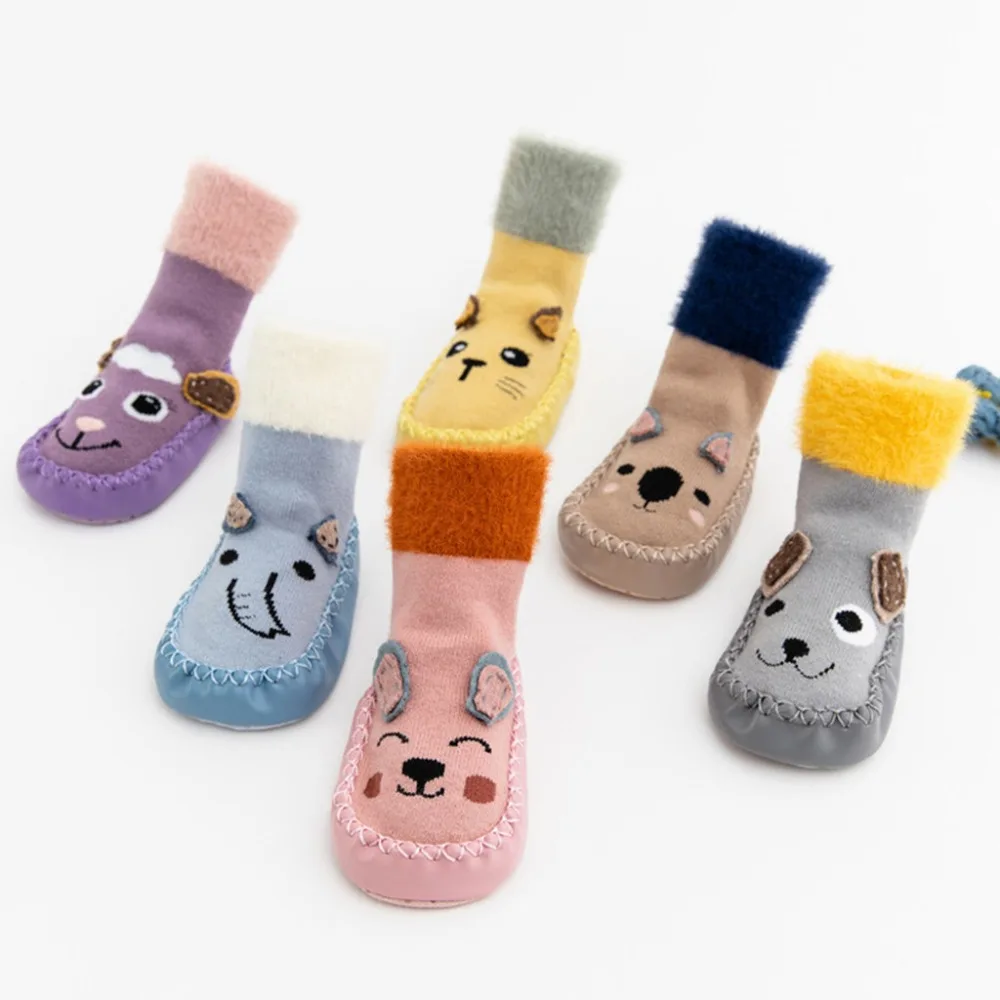 Зимние носки для малышей Одежда для мальчиков и девочек Chaussette Enfant, хлопковые детские гетры, детские носки-тапочки нескользящие носки для малышей A40