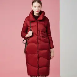 Liva/зимняя верхняя одежда для девочек; Женская длинная пуховая теплая куртка с капюшоном; Модная парка-кокон