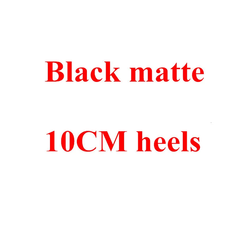 Пикантные туфли на тонком высоком каблуке - Цвет: Black matte 10cm