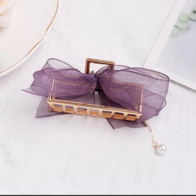Bilandi 2021 New Metal Hair Claw Clips With Chain Tassel Glass Beads Butterfly Bow Dangle Hair Clips  For Women Hair Accessories hairpin-No 22