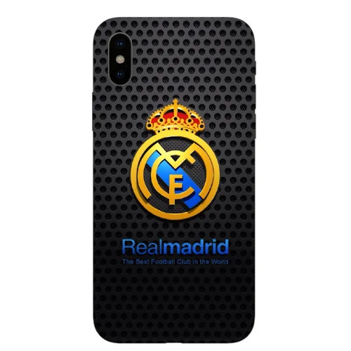 Реал Мадрид логотип подарок Мягкий силиконовый чехол для телефона для iPhone XS XR MAX X10 5 5S 5SE 6 6S 6Plus 7 7Plus 8 8Plus - Цвет: TPU