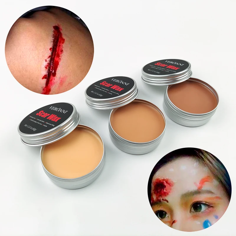 Ymiko Wound Scar Wax,Nose Skin Scar Wax Wound Scratches Scar Makeup Cosplay  Wax For 30g Light Colored, Wound Skin Wax 