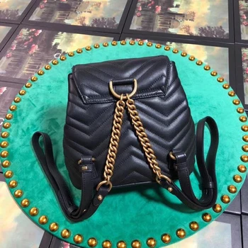 

The new fashion leather women's backpack of 2020, high-end boutique designer designs the famous brand women's bag