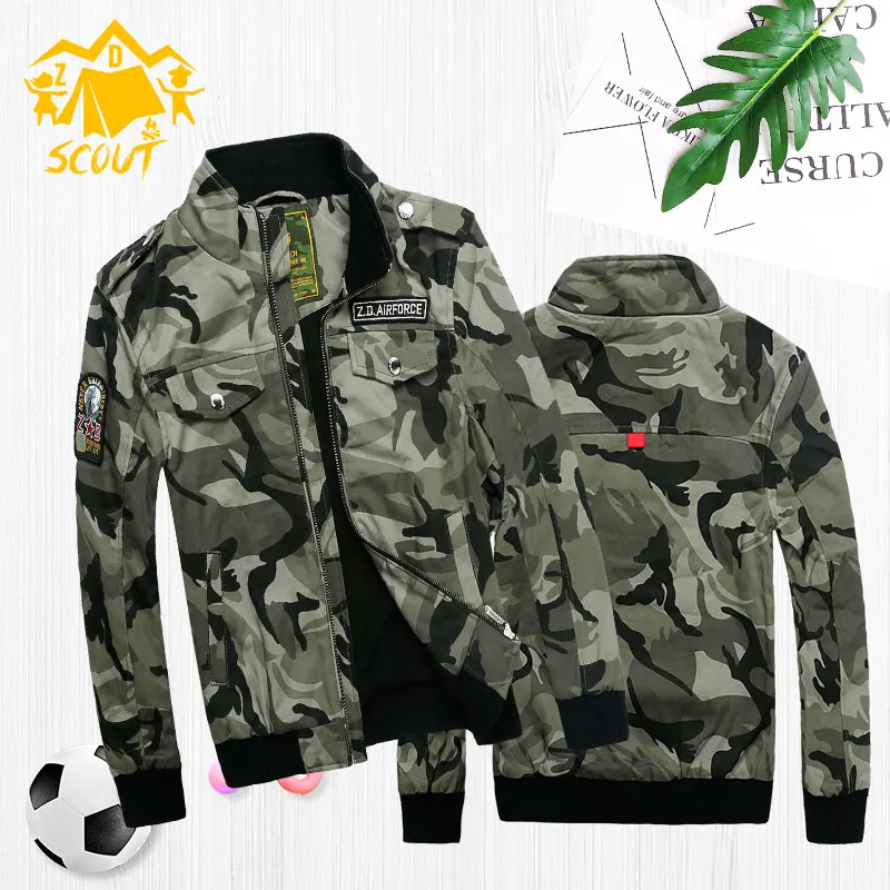 Пальто для мальчиков, весна-осень, новая детская камуфляжная куртка, осенняя куртка в массивном стиле - Цвет: Gray camouflage