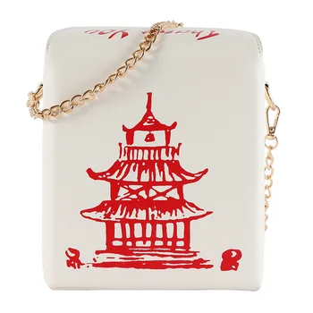 

Women Shoulder Bag 2020 Chinese Style Fashion Crossbody Chain Best Sale Messenger Bag Personalized Printing Box Female Handbag