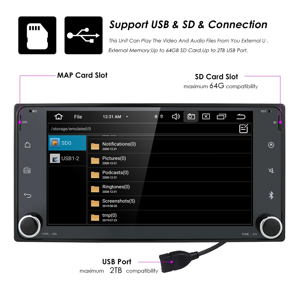 Excellent 7"Android9.0 Car DVD Player for Toyota Hilux Corolla Camry Prado RAV4 Octa-Core WIFI 4G RAM+64G ROM Bluetooth+Free Rear Camera 23 Excellent 7"Android9.0 Car DVD Player for Toyota Hilux Corolla Camry Prado RAV4 Octa-Core WIFI 4G RAM+64G ROM Bluetooth+Free Rear Camera 23