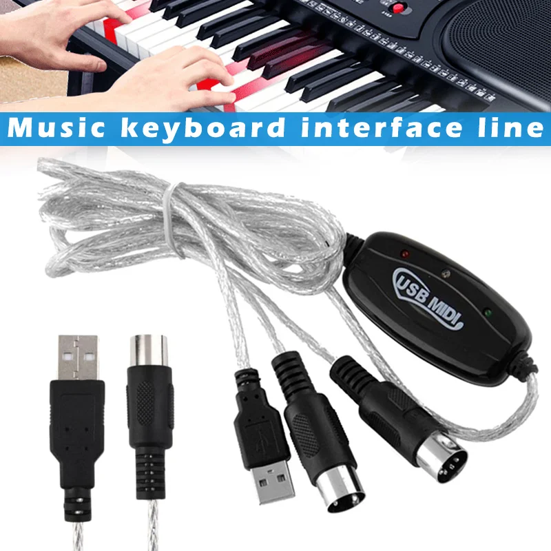 

Hot USB IN-OUT MIDI Interface Cable Converter PC to Music Keyboard Adapter Cord MVI-ing