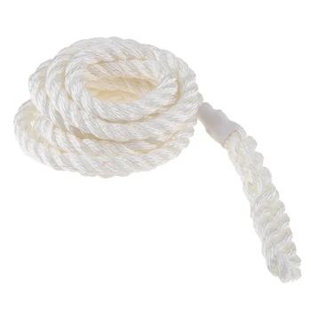 

3/8' X 6.5' Double Braid Nylon Dock Line, Boat Mooring Line White