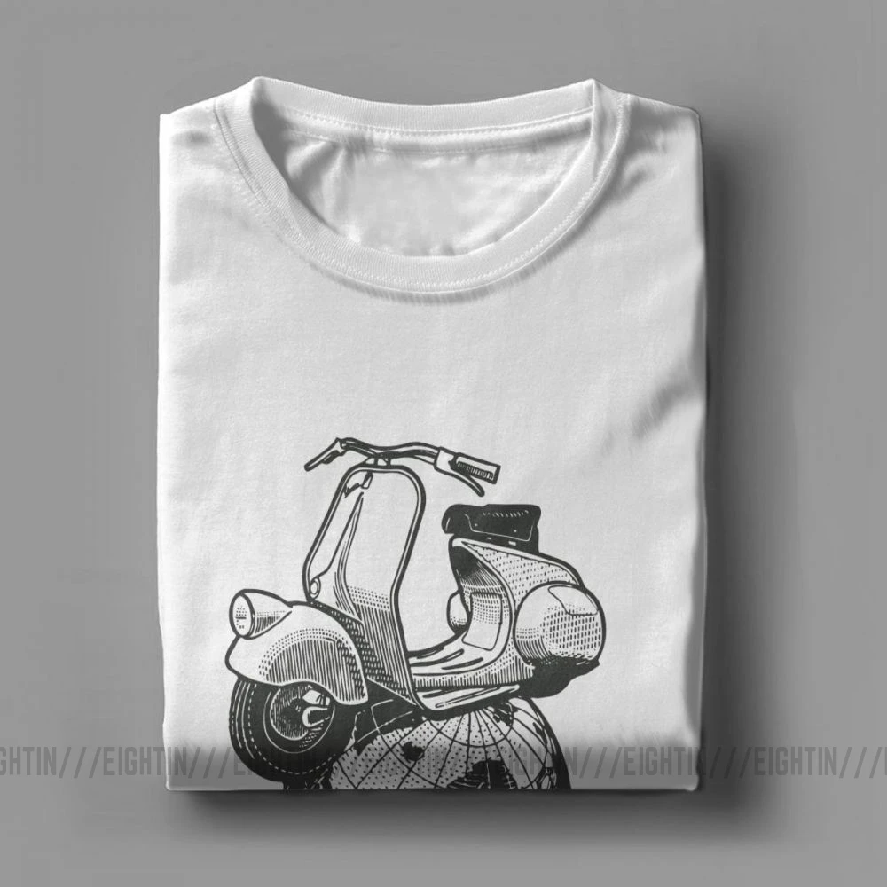 Vespa, футболка Anno, 1946, скутер, Италия, Италия, уникальные, Ретро стиль, новинка, футболки, мужские, короткий рукав, с принтом, футболка, очищенный хлопок