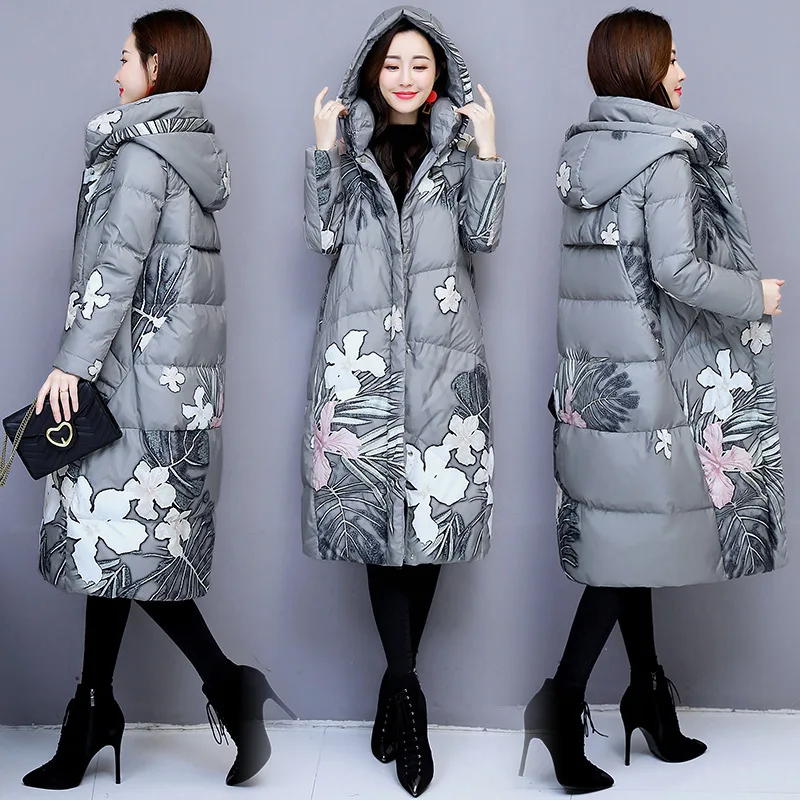 

2019 Winter New Asg7857 Women's Fashion Western Style Hooded Cotton-padded Clothes Entity