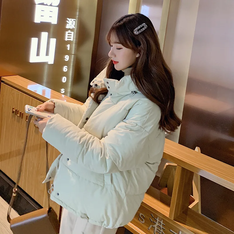 

Photo Shoot South Korea Dongdaemun Short Loose-Fit Students BF Cotton-padded Clothes Women's New Style Fashion Western Style Stu