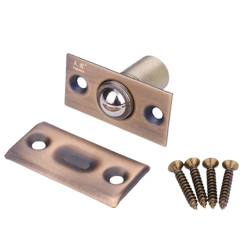 

WINIMO Spring Invisible Wooden Cabinet Door Beads Lock Closet Ball Catcher Touch Beads Locking Door (Green/Red Bronze)