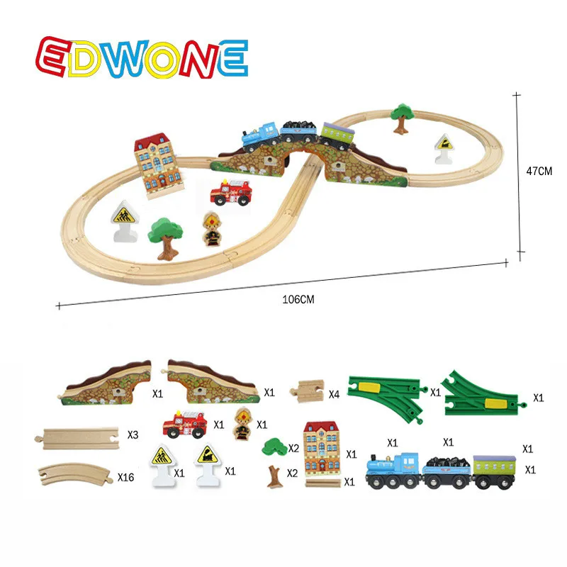 Beech Wood Train Track Bridge Slot Traffic Sign Magnetic Compatibel Wooden Biro Thom as Gift Children Home DIY Toy | Игрушки и хобби