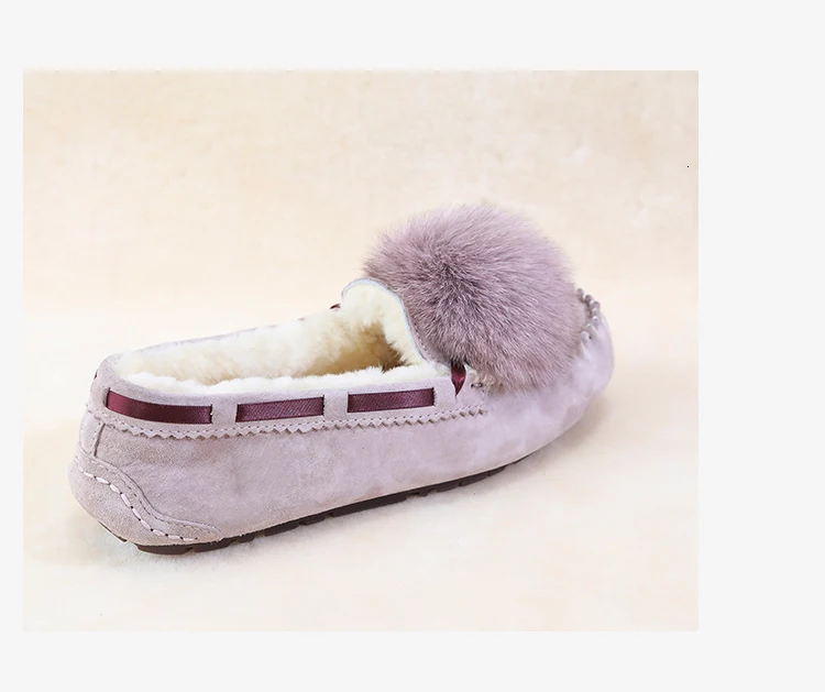 Donna-in/мягкая теплая обувь из натуральной шерсти; зимняя обувь; женская обувь на плоской подошве без застежки; Повседневная кожаная женская обувь с круглым носком; меховые домашние тапочки; Valeshi