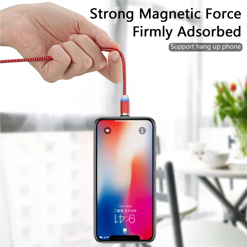 Магнитный кабель type-C Xiaomi mi A3 CC9 Red mi Note 7 светодиодный USB зарядное устройство для samsung A70 huawei P30 lite P20 Pro Google Pixel 3a 3 XL