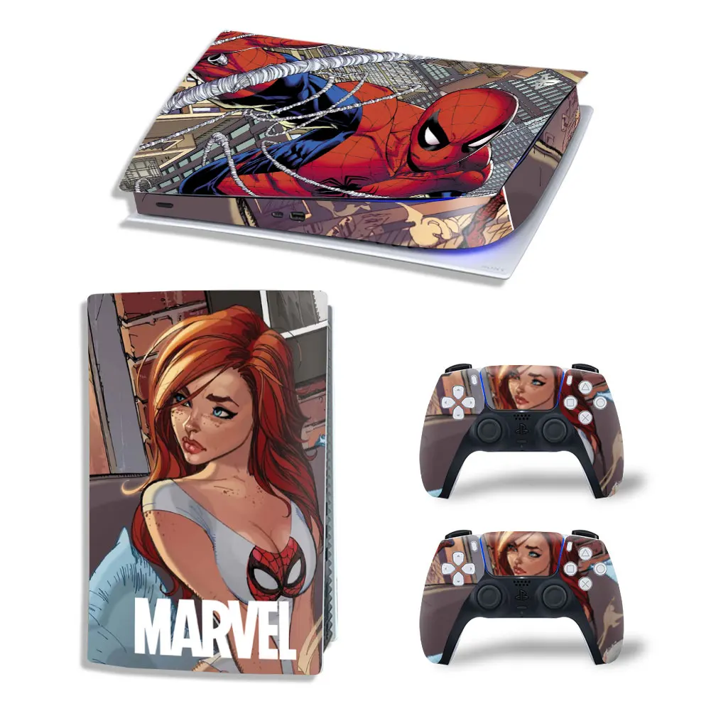 Marvel Star Wars PS5 Digital Edition Skin Sticker Decal Cover for PlayStation 5 Console and 2 Controllers PS5 Skin Sticker Vinyl 