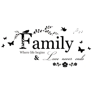 

Removable Wall Decal Art Sticker Mural Home Living Room Decor Family Words