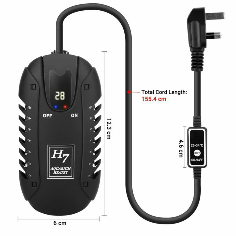 US Plug Аквариумный нагреватель, электрические нагревательные стержни, Цифровой температурный стержень контроллера, энергосберегающий нагреватель для аквариума, аксессуары для аквариума - Цвет: US Plug
