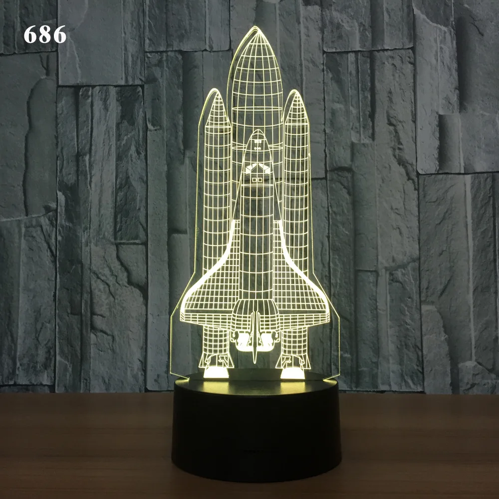 Model 8 Все в форме самолета 3D ночник Воздушный самолет Светильник Настольный детский день рождения, день рождение мальчика подарок 1 шт. 7/16 цветов изменить иллюзию Прямая поставка - Испускаемый цвет: Model 8