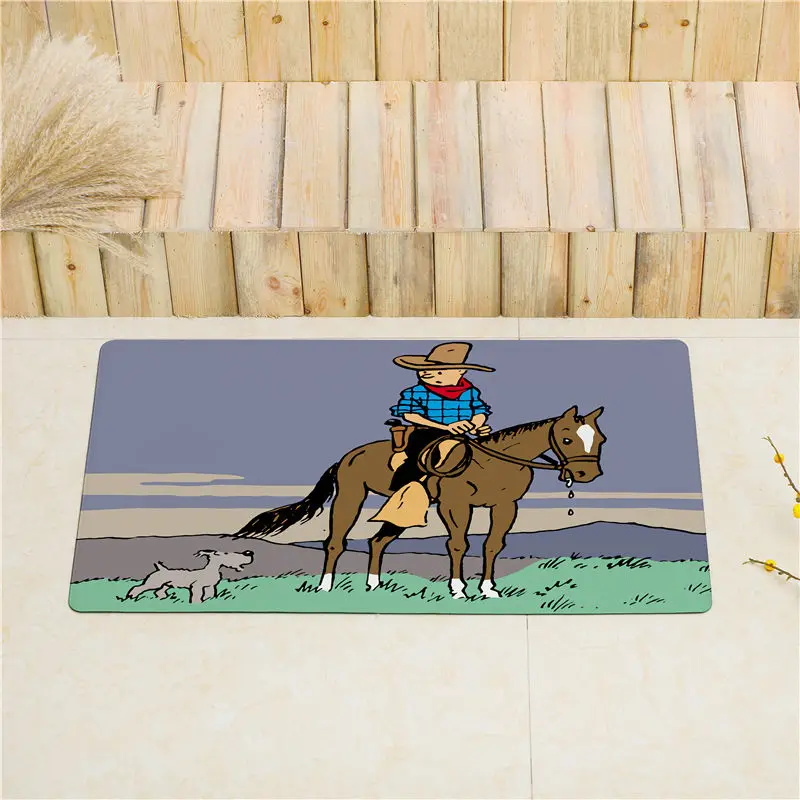 25 Tintin Adventure входная дверь коврик кухонный Коврик для пола Придверный коврик для улицы нескользящий ПВХ мягкая кожа входной ковер кухонный ковер - Цвет: 25