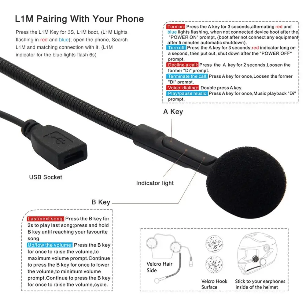 L1M ультра-тонкий мотоциклетный шлем Беспроводная bluetooth-гарнитура наушники шлем динамик с губчатым микрофоном громкой связи