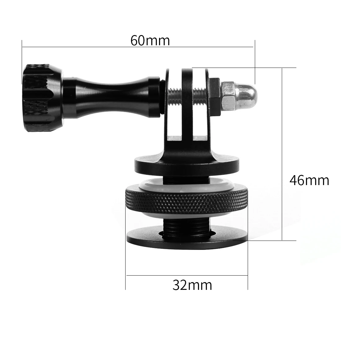 

Tripod Monopod Screw Mount Adapter w/ 1/4'' Hot Shoe Connector for Gopro Hero 7 Diving Waterproof Case for OSMO Action Camera