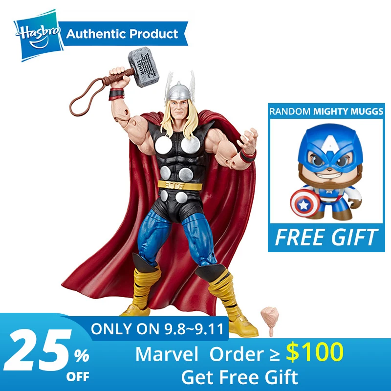 

Hasbro Marvel Comics 80th Anniversary Legends Series 6-Inch-Scale Vintage Comic-Inspired Thor Collectible Action Figure
