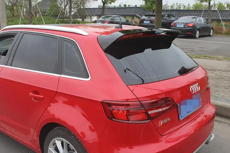 Для хэтчбек Audi A3 спойлер- Audi A3 HSC надрезаемая подкладка, ABS Пластиковый материал заднее крыло автомобиля Цвет задний спойлер