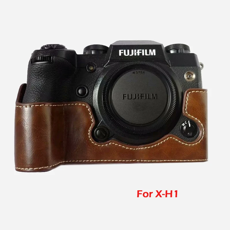 Полукорпус из искусственной кожи чехол для камеры Fujifilm XH1 Fuji x h1 с отверстием